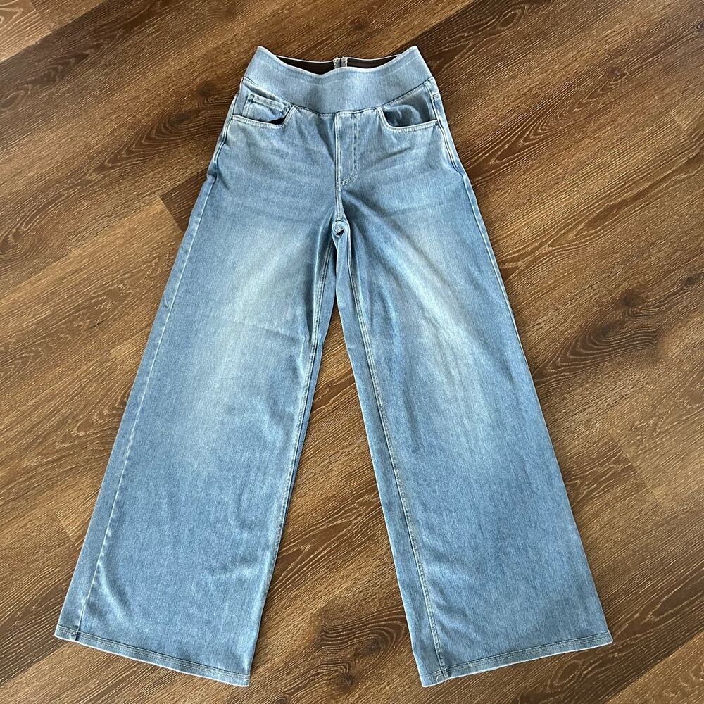 HALARA Flex Denim High Waist Wide Leg Pull On Blue Jeans Size XS
